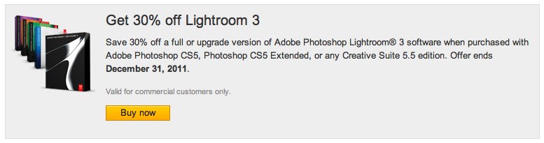 30% of Adobe Lightroom 3