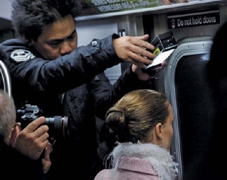 Director of Photography Matthew Libatique shooting Black Swan with the Canon 7D in New York's subway.