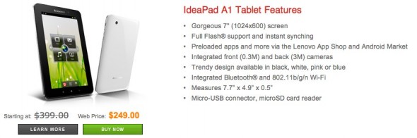 Lenovo IdeaPad A1 Features