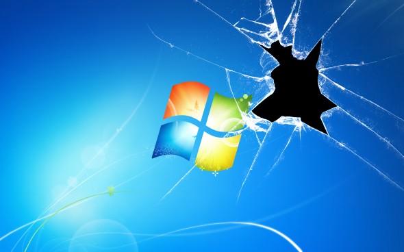 windows xp broken window