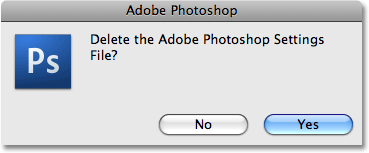 Resetting Photoshop Preferences Dialogue Box
