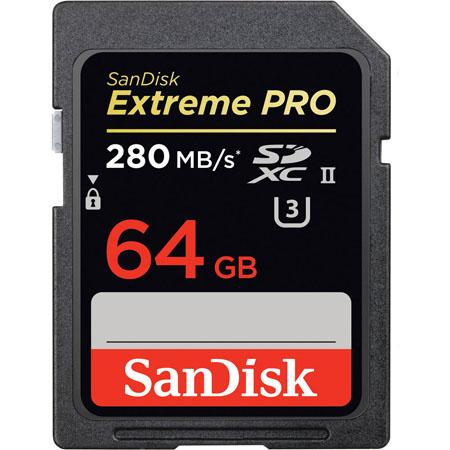 SanDisk Extreme PRO SDHC:SDXC UHS-II Memory Card 64GB
