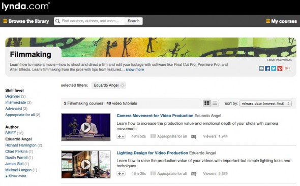Learn Filmmaking with Video Courses and Tutorials from lynda.com